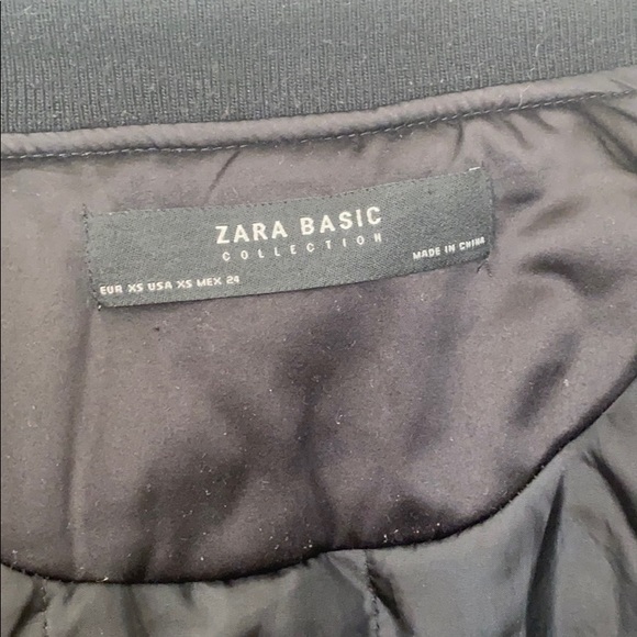 Zara Black Bomber Jacket - Picture 7 of 7